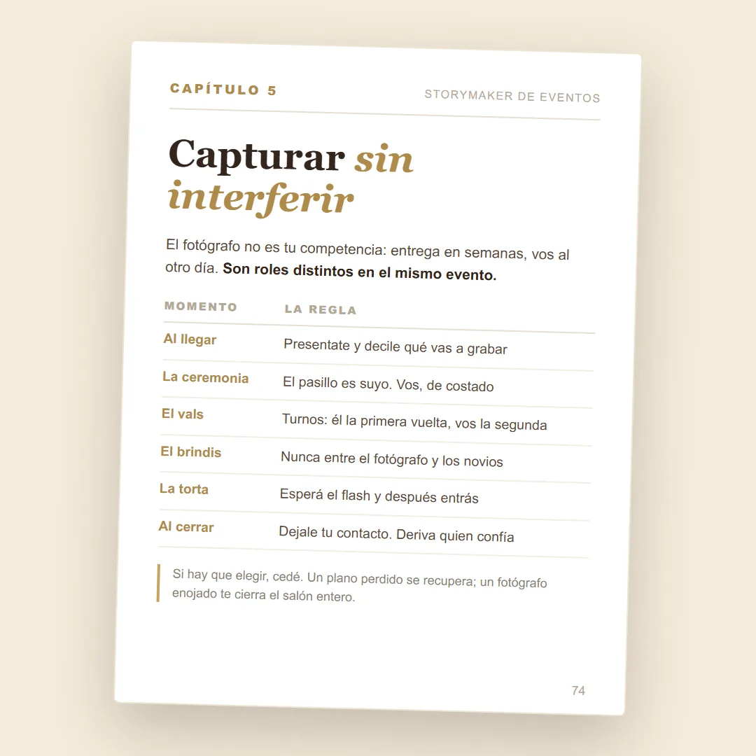 IMAGEN: capítulo 5 — página del código de convivencia con fotógrafos y videógrafos
