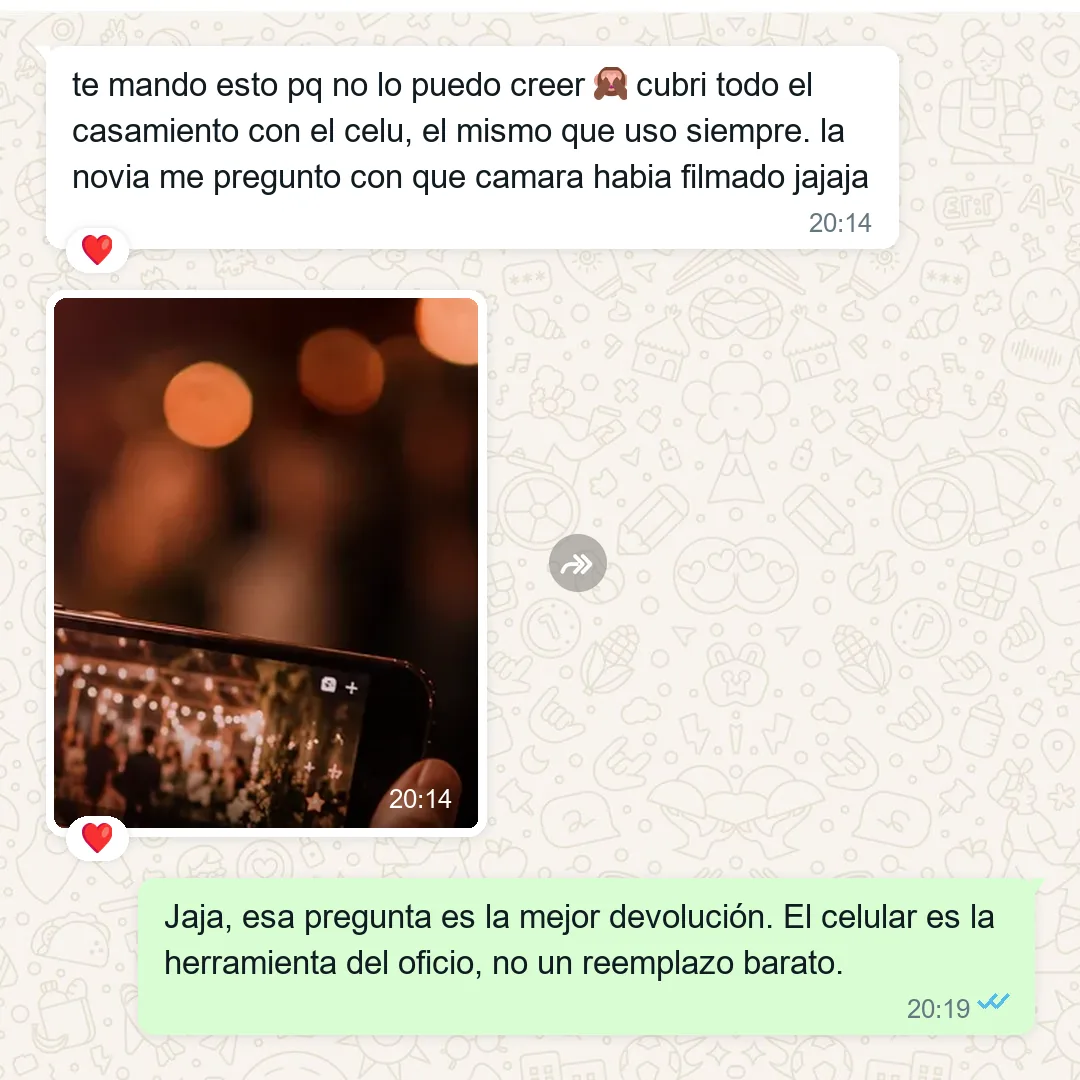 TESTIMONIO: captura real de WhatsApp 2 de 8 — no tenia camara, uso solo el celular. SIN TESTIMONIO REAL NO SE PUBLICA